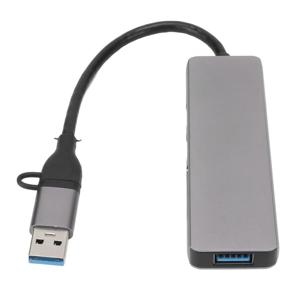 USB C-hub 6 i 1 USB3.0 3xUSB-portar 5 Gbps överföring Avancerad chipset Bärbar dockningsstation för hemkontor resor