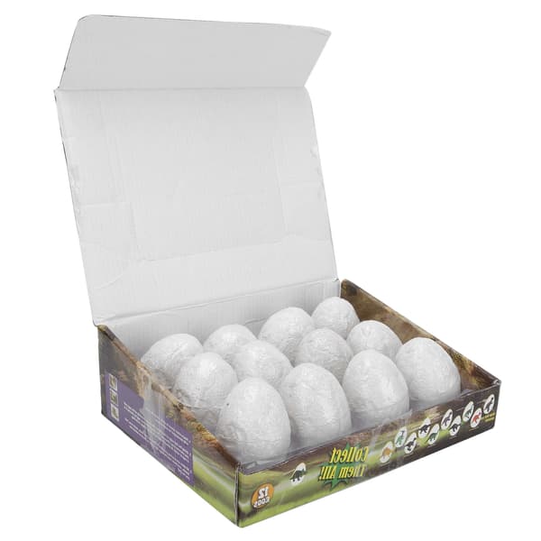 12 stk. simulerte DIY dinosaur-egg graveleker for barn, dinosaur-eggmodell, pedagogisk gave