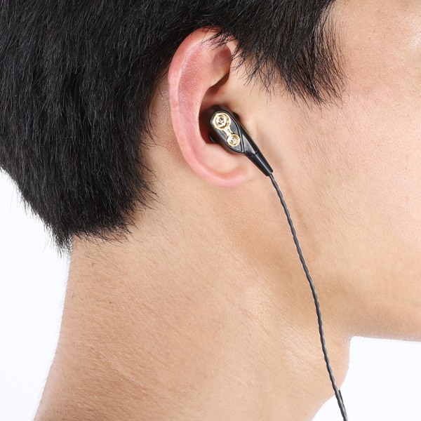 3,5 mm kablede øretelefoner Stereohodetelefoner Komfortabel å ha på ørepropper for gaming (svarte)