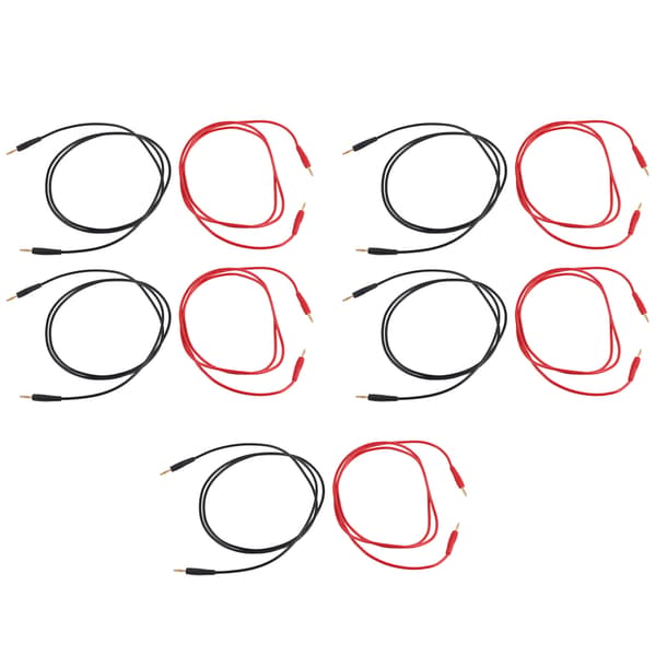 5 sæt banan testledning testkabel han til han 2 mm 30V AC 60V DC 10A tilbehørssæt