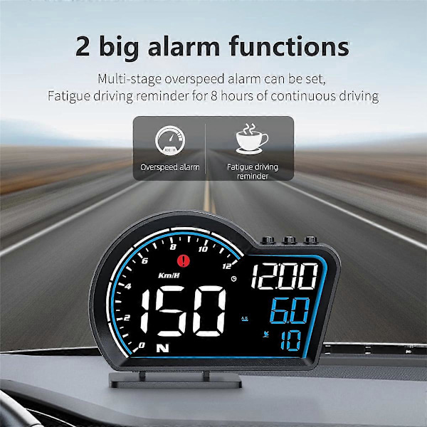 G16 Bil GPS -Up Display HUD Hastighetsmätare Körsträcka Digital Klocka