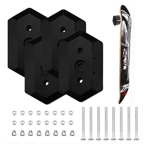 3-pack Wall Mounted Skateboard Holder Skateboard Hanger for Skateboard Deck Display and Storage