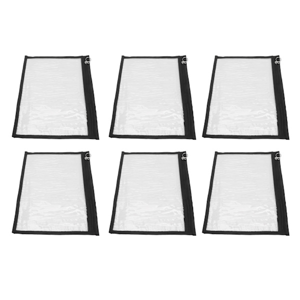 6 stk. lynlåspose rejse bærbar gennemsigtig vandtæt PVC opbevaringspose arrangør til kosmetik L