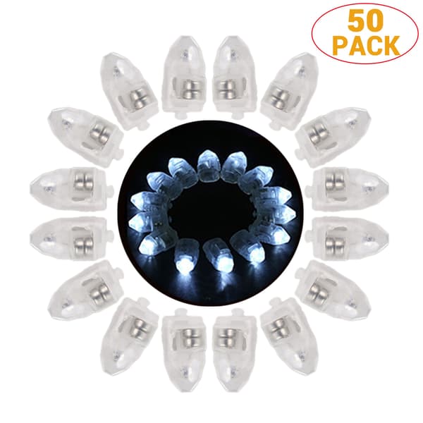 50 STK. Ballonlamper Superlyse Mini LED-lys Festdekorationslamper