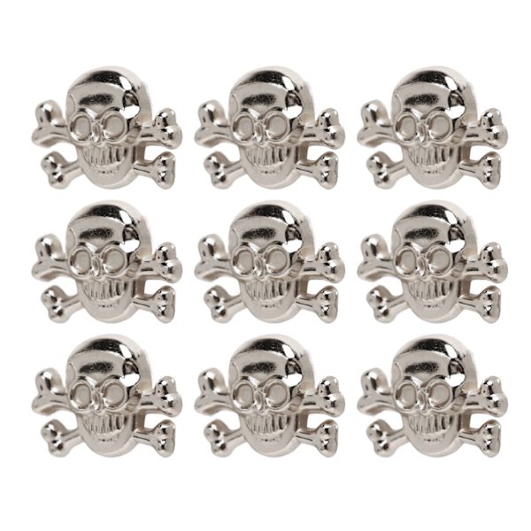 50 set skalle nitar gotisk stil vacker fashionabla DIY nittillbehör för att göra skor bälten silver