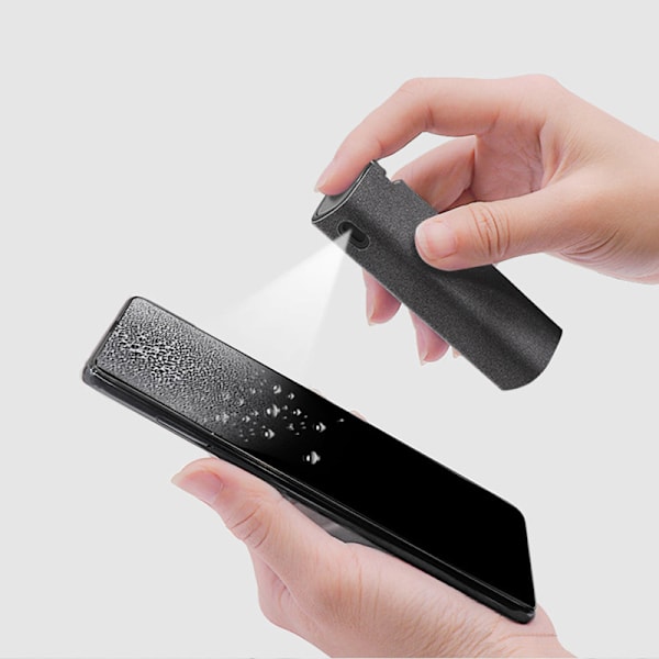 10 ml pekskärm dimma rengöring 2 i 1 bärbar skärm rengöringsspray torka för mobiltelefoner för IOS surfplatta för datorer grå