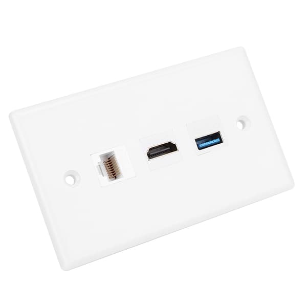 Husstand CAT6 HDMI USB3.0 Interface Stikpanel Clip On Vægpladepanel US Standard