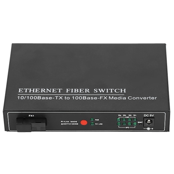 4 portin Ethernet-kuituskytkin TBC‑MC3414ES20A Plug Play Vakaa ja tukeva tietokoneverkkokytkin 100‑240VUS-pistoke