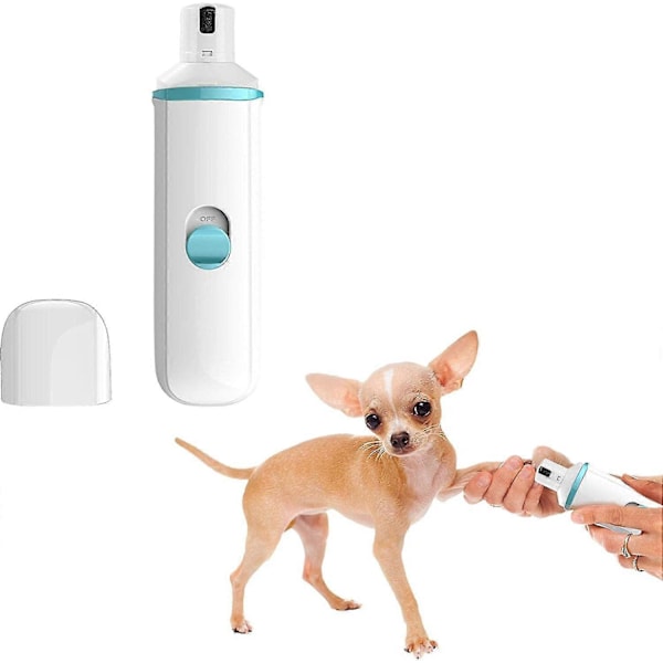 Hundnagelklippare, Elektrisk Tyst Kloklippare För Hundar, Smärtfri Nagelfil, Lämplig För Små Till Stora Hundar Och Katter Blå