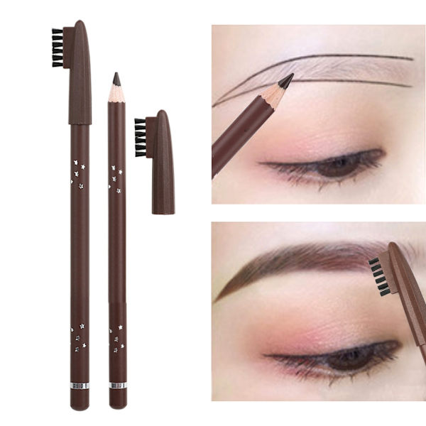 Vandtæt øjenbrynsblyant Naturlig Langtidsholdbar Øjenbryn Makeup Pen Kosmetisk EB02