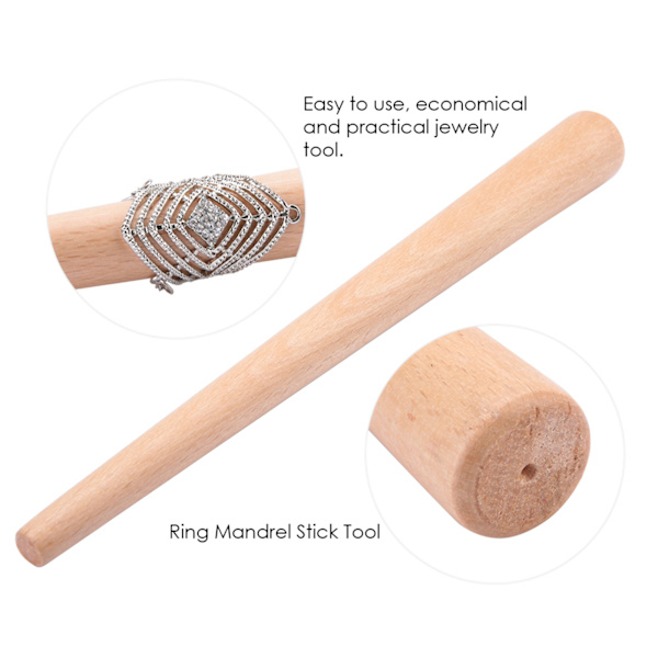 Wood Dorn Stick Tool för fingerring smycken gör och ringar bildar polering