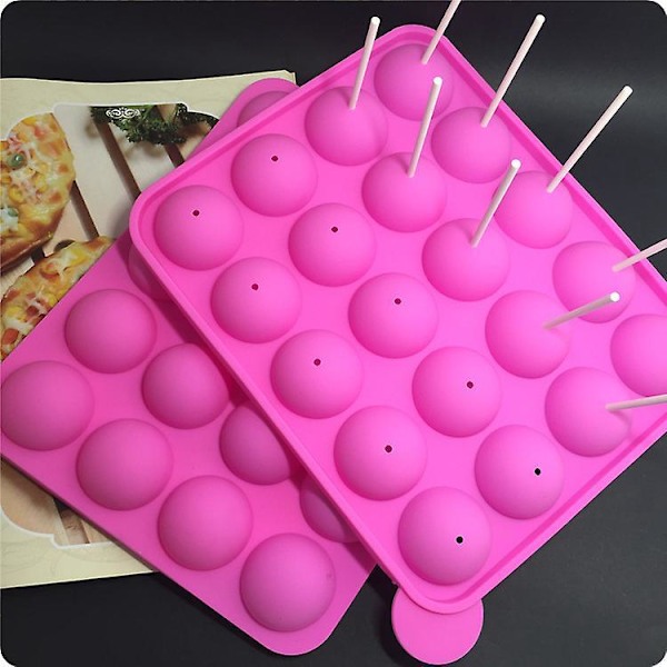 Silikonform för tårtor med lollipop-pinne - Set om 2