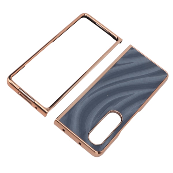 Telefoncover Nano Elektroplettering Ridsefast Galaxy Tekstur Foldbar Telefon Beskyttende Cover til Samsung Galaxy Z Fold 4 Blå