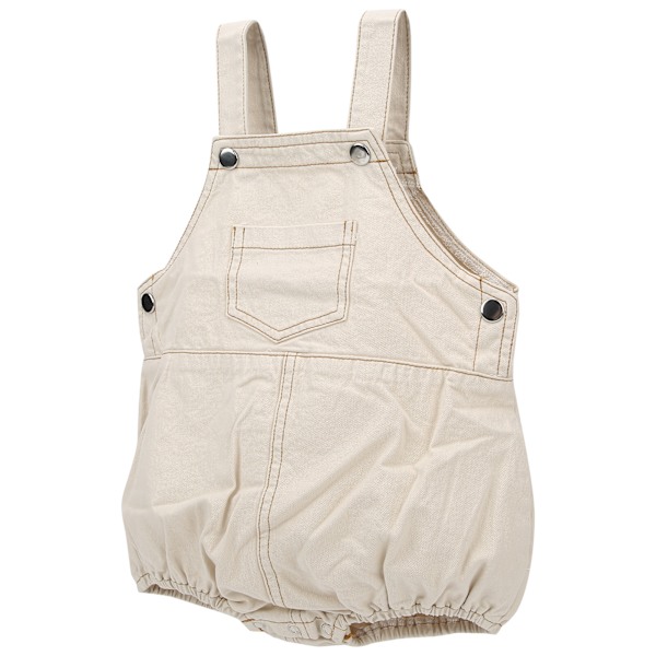 Unisex Spädbarns Romper Bomull Ärmlös En Delad Jumpsuit Kläder för 0-2 År Gammal Baby Aprikos 66cm