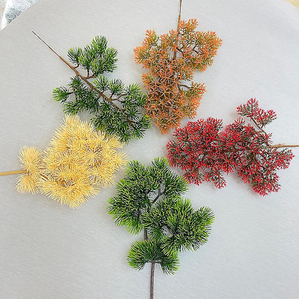 Realistisk kunstig Bonsai-træ - Simuleret Cypress Needle Pine Bonsai-plante til boligindretning