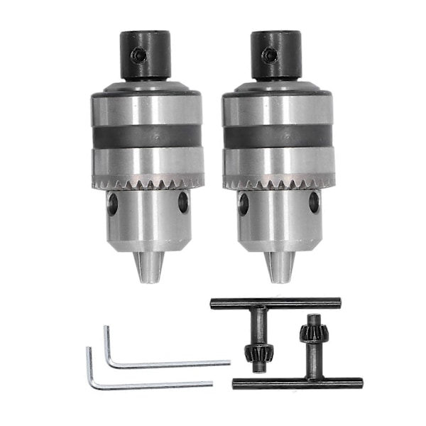 2 Sæt Kraftig Borepatron 3 Klo Aluminium Legering Nøgle Skruenøgle Konverter Værktøj 1/2in 1.510mm