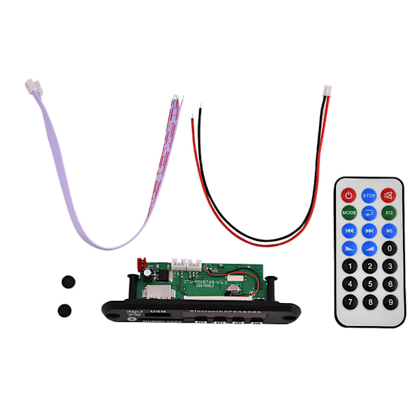 MP3-avkodarkort Ljud Trådlös Bluetooth modul USB SD FM handsfreesamtal