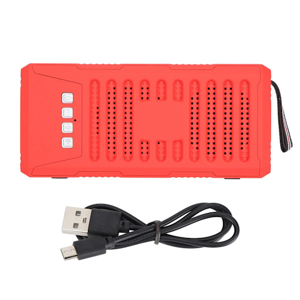 AK-135 Bluetooth-højttaler med LED-lommelygte, kort, FM-stereolyd, bærbar trådløs højttaler