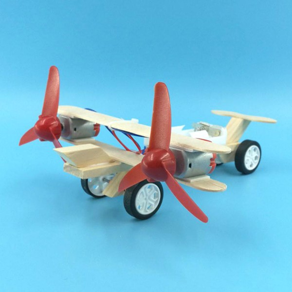 DIY Kids Assembling Electric Toy Handwork Taxiing Airplane Model Wear Resisting Funny Blocks Toy