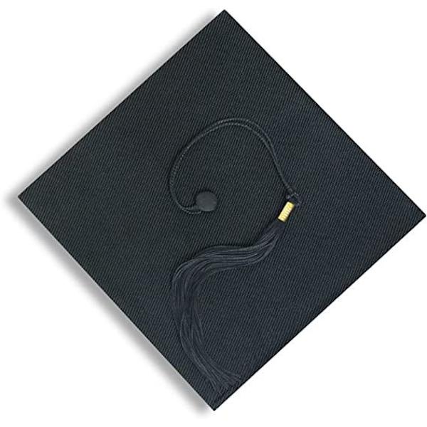2 stk. Doktorhat - Unisex Studenterhat - Bachelorhat - Dimittendhat - Med kvastvedhæng - Til dimission - til bachelorstuderende