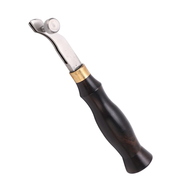 Leather Creaser 0,5 mm Regulerbar skrue Ibenholt Håndtak Arc Design Rustfritt stål Oppvarmingsbar lær Groover for Leathercraft