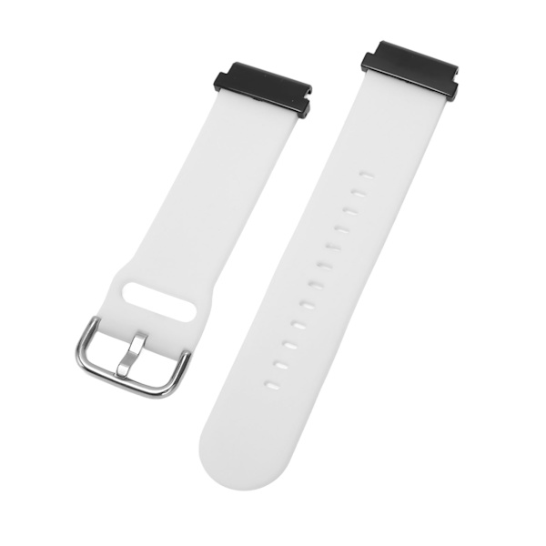 Ersättningsarmband 20 mm vattentätt mjukt watch i silikon med snabb frigöring för Garmin Fenix ​​7S Vit