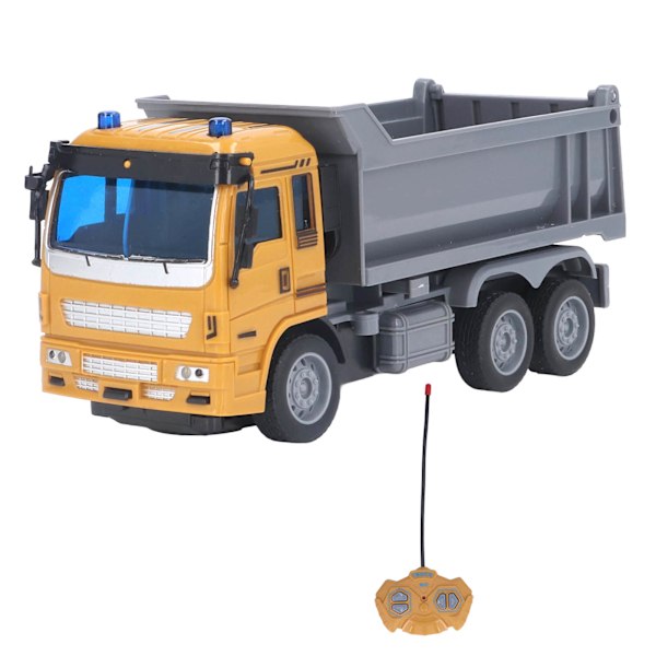 RC Dump Truck Simulering Krasjsikker Sikker Stabil Multifunksjonell RC Anleggsbil for Over 3 År Gammel