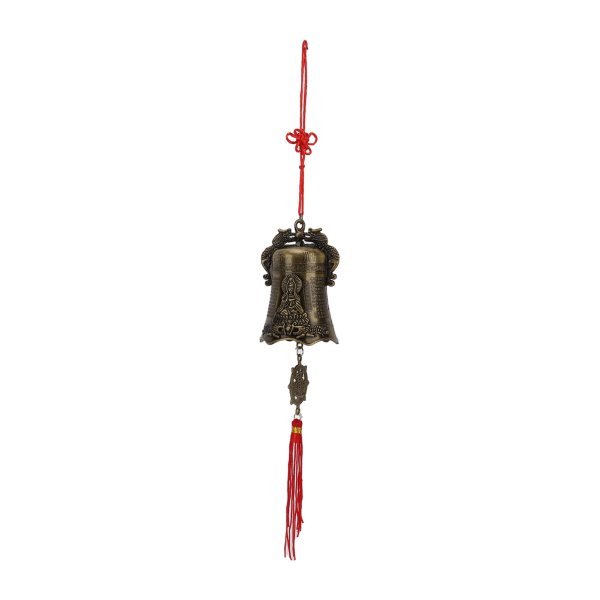 Buddhistisk klokkedekoration To drager boltrer sig i form Metalmateriale Specialbearbejdning buddhistisk dekoration
