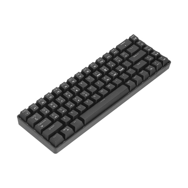Mekanisk tastatur Blå bryter N‑Key Rollover Bærbar 68 taster RGB Gaming tastatur for datamaskin bærbar PC Svart Blå bryter RGB lys
