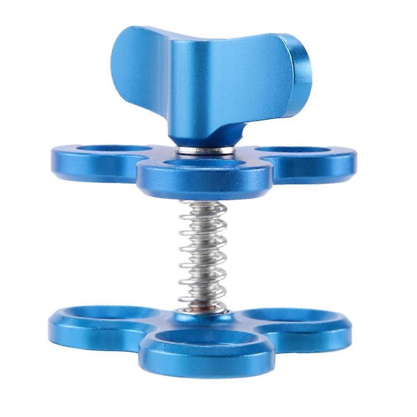 Kugleklemme 3 Huller Dykkerlygter Arm Kugle Sommerfugl Clip Beslag, Blå