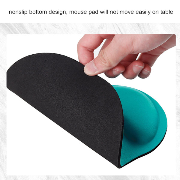 Handledsstöd Musmatta Blågrön Ergonomiskt stöd Mjuk Bekväm mus Handledsmatta för hemmakontorsspel Blågrön