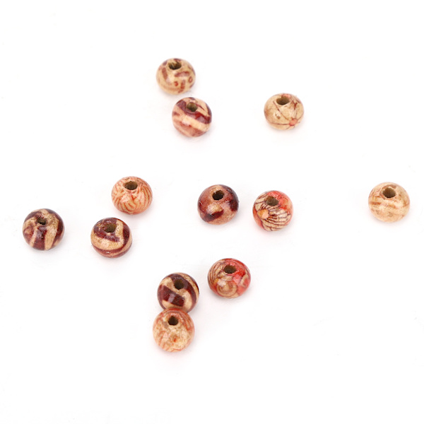 200 st 8 mm runda träpärlor armband kläder dekorativa pärlor DIY material tillbehör