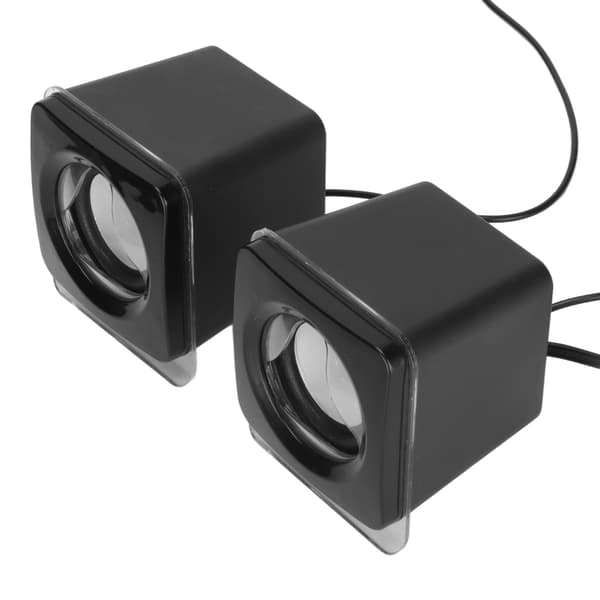 1 par Mini USB2.0 højttaler computer bærbar computer stationær kablet stereo musik højttaler sort