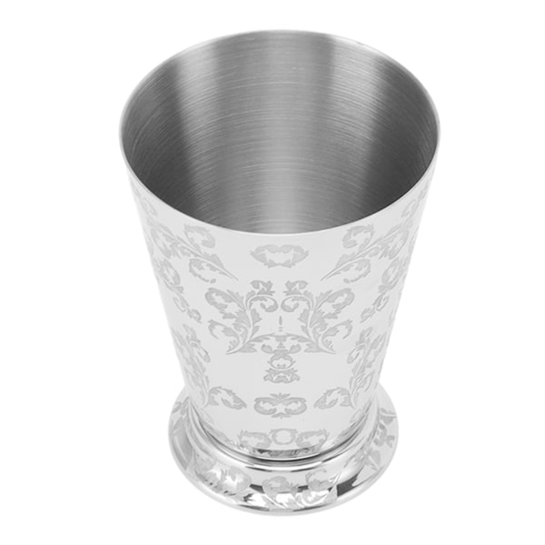 Cocktail Drikkekop 304 Rustfrit Stål Sølv Finish Moscow Mule Krus til Barer Hjem Blad Mønster Udskæring