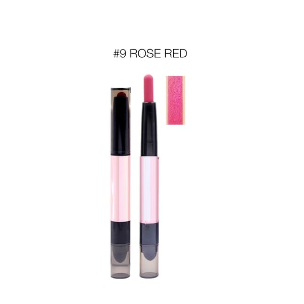 Dobbelt hoved Mat Lipgloss Lipgloss Langtidsholdbar Vandfast Læbestift 9#