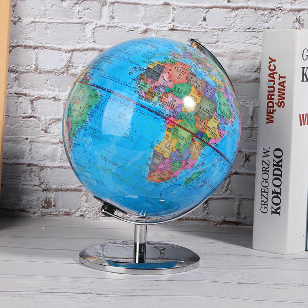 20cm Globe Opetustarvikkeet Pöytäsisustus Opetuslelu LED-valolla20 tähtikuvioita kevyellä ja metallipohjalla