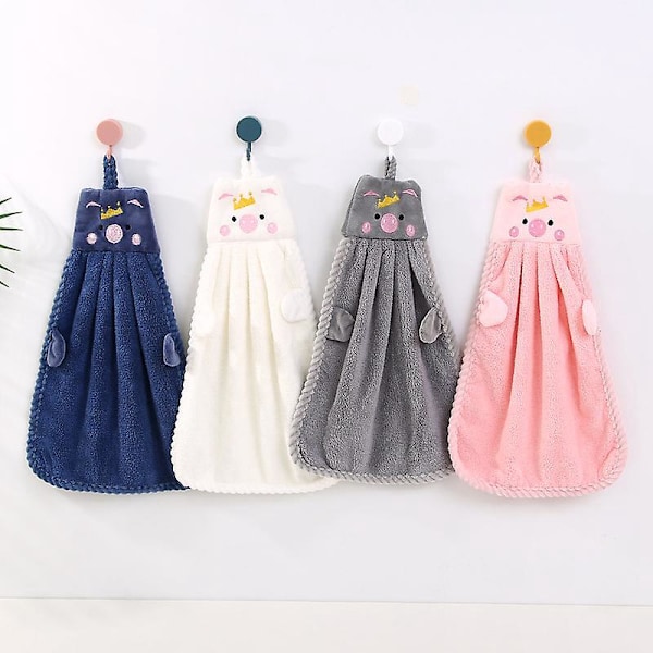 4 stycken barn handdukar Söta djur handduk Mikrofiber Snabbtorkande Absorberande handduk