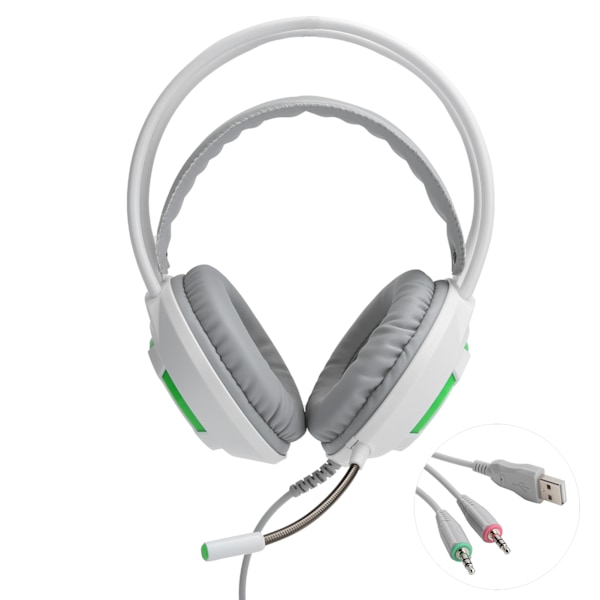 AJAZZ kablet headset over ear støjreducerende gaming headset med 3,5 mm interface AX120 (hvid)