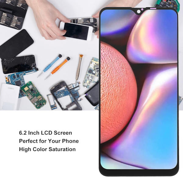 6,2-tums telefon LCD-skärm Digitizer Reparationssats LCD-skärmbytessats för Samsung Galaxy A10S A107M DS A107M