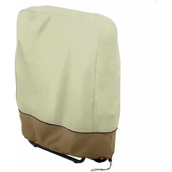 Beskyttelsesovertræk til Havestol - Foldbar Oxford Presenning til Hængende Foldbar Lænestol, Vindtæt, Støvtæt, med Opbevaringspose, Beige og Brun, 1 Stk