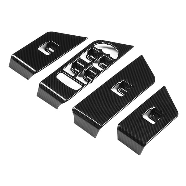 4 st kolfiberfönsterlyftknappskydd för Land Rover Range Rover Evoque 12-17