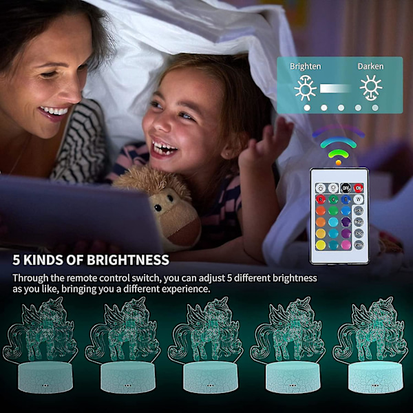Natlampe til børn, 3D-lampe, til gaver, fødselsdag, festival, soveværelse, dekorationslampe, gaveidé til børnefødselsdag