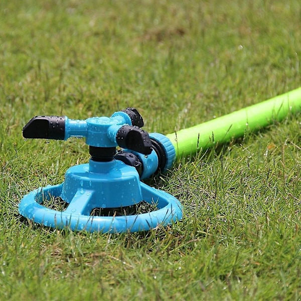 Havesprinkler, Plænesprinkler, Automatisk Plænesprinkler, 360° Roterende, til Plæne, Vanding af Blomster, Vanding af Planter eller Sommer Udendørs Leg (Grøn)