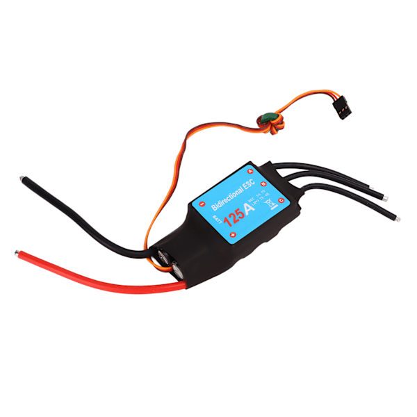 Børsteløs ESC Sort 125A Børsteløs ESC RC Båd To-vejs Vandkølet ESC til RC Både Undervands Propeller