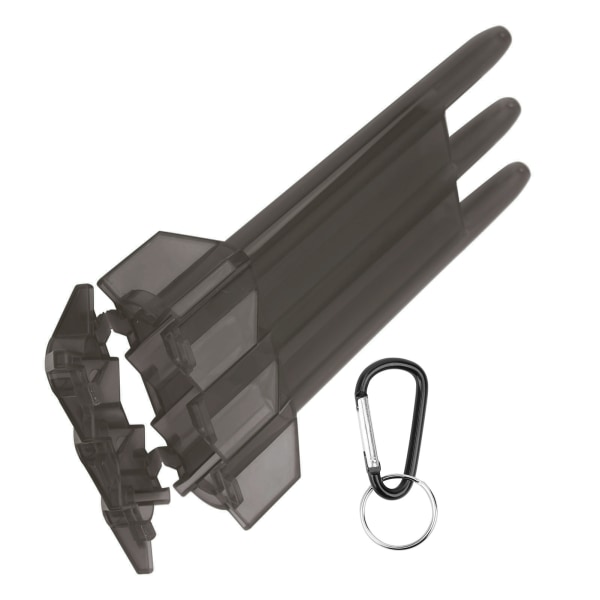 Universal Bärbar Dart Box ABS- case 3-hylsa Förvaring W/Aluminium Legering Hang Spänne Svart