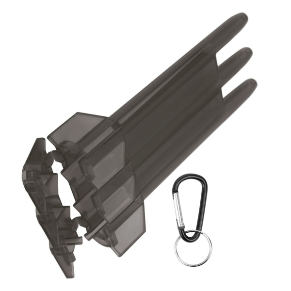 Universal Portable Dart Box ABS-veske 3-hylse oppbevaring m/aluminiumslegering hengespenne Svart
