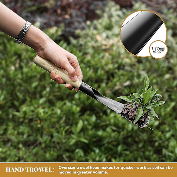 Hagespade i manganstål - Slitesterk og bøye-resistent hagespade for planting og hagearbeid
