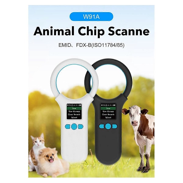 Animal RFID-læser 134,2Khz/125Khz Kæledyr -B EMID Justerbar Lyd B