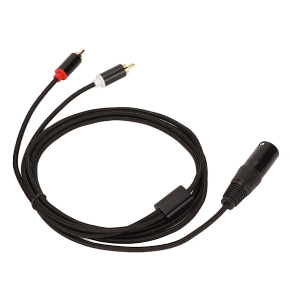 XLR han til 2 RCA kabel HiFi klart signal tabsfri XLR Y splitterledning til mixer Aktiv højttalermikrofon 1m / 3.3ft