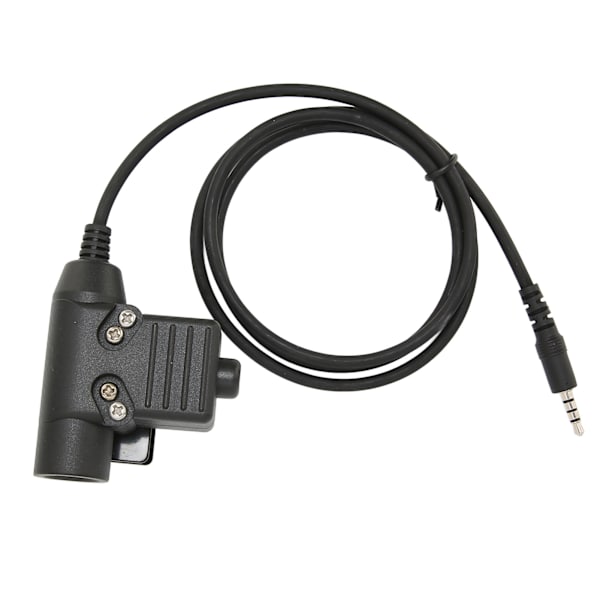 Halsmikrofonheadset 7,1 mm plug 2-vägs radiohörlur med U94 PTT för 3,5 mm mobiltelefon